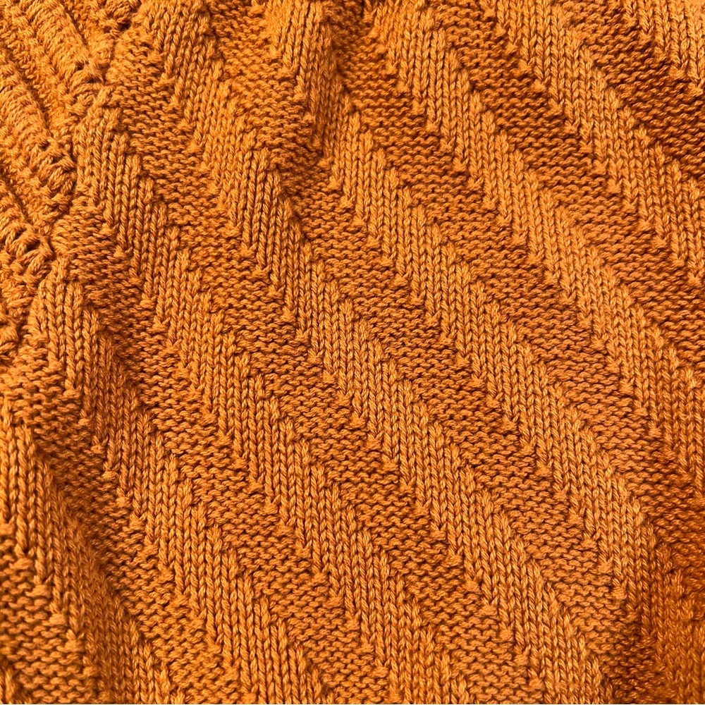 Happy Nature Sweater Dress Orange‎ Mock Neck Peplum Long Length Knit women's Lg - Picture 5 of 15